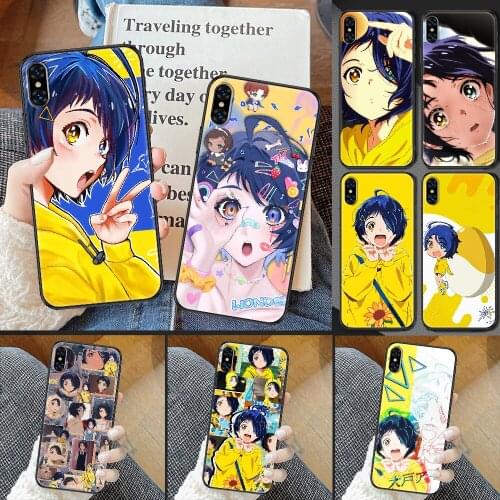 WONDER EGG PRIORITY Anime Phone Case Cover Hull For iphone 5 5s se 2 6 6s 7 8 12 mini plus X XS XR 11 PRO MAX black luxury
