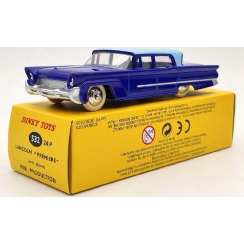 DeAgostini 1/43 Dinky Toys 532 24p For L~coln Premiere Blue Diecast Models Car