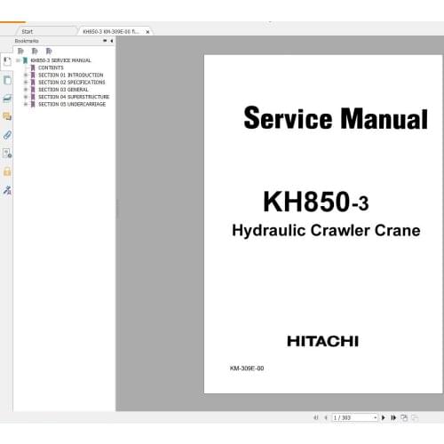 Hitachi Crawler Crane 3.05 GB Full All Model Shop Manual DVD
