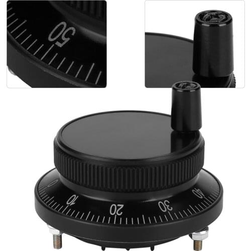 5V 60MM Hand Wheel Pulse Encoder Mill Router Manual Control For CNC System Silver/Black(Optional )