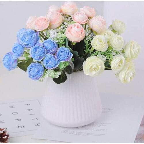 Artificial Roses Home Wedding Garden Decoration Long Branch Bouquet DIY Bridal Silk Simulation Flower Accessories