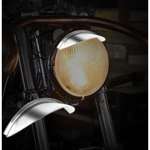 7'' Motorcycle Headlight Visor Universal Fit For Honda Kawasaki Suzuki Yamaha Dual Sport Bike Cruiser Bobber Chopper Custom