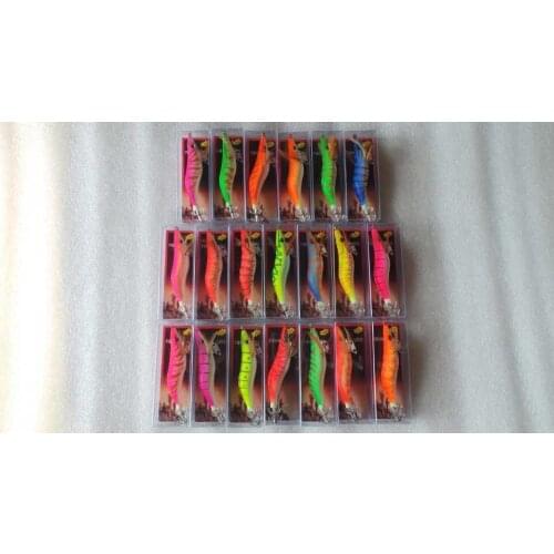 MR OCTOPUS 20pcs 2.5# squid jigs,squid hook ,fishing lure,random colour mixed , 10cm 12g