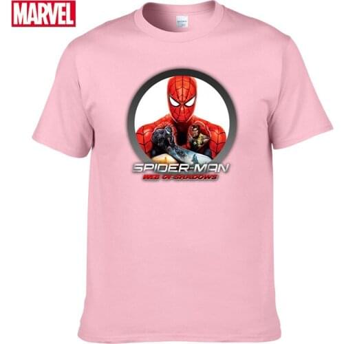 Marvel The Avengers Spider Man t shirt Comfortable Breathable 100% cotton Fashion clothes for teens Summer Top Tee shirt men #97