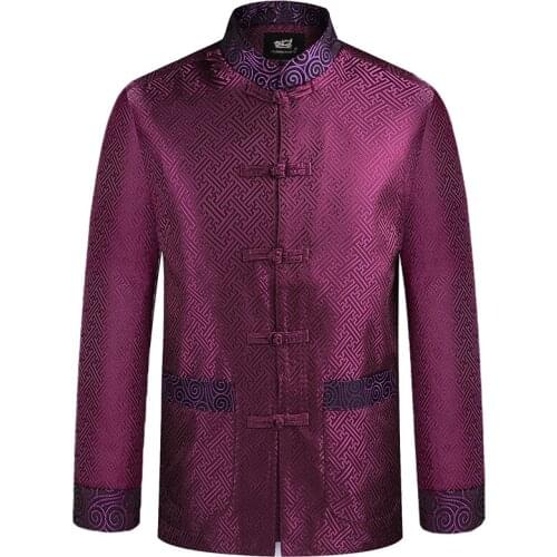 Grade Brand New Blue Chinese Traditional MenS Mandarin Collar Leader Costume Jackets Coats Top Jacket Men Jaqueta Masculina