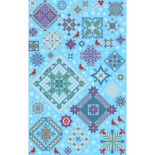 A-Counted Cross Stitch Kit Cross stitch RS cotton with cross stitch Red sandalwood Manor - winter