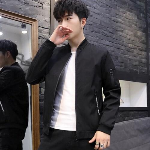 2021 new jacket mens spring and autumn casual thin jacket Korean fashion baseball Joker coat mens fashion clothing trends