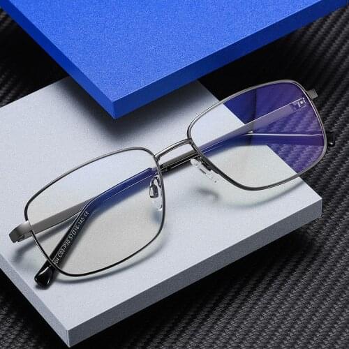 2021 Full Frame Reading Glasses Men Computer Glasses Anti Blue Light Metal Business Presbyopia Optical Eyegalsses +0.75 1.5 1.75