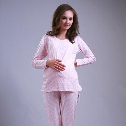 Long Sleeved Clothes Pajamas Day A Pregnant Women Postpartum Lactation Clothes New Winter Feeding Clothes