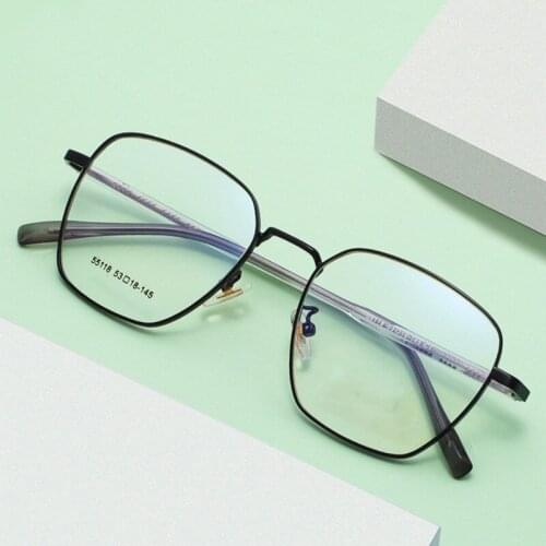 OEYEYEO New fashion Metal Spectacles Frame Mens Simple Retro Myopia Eyeglasses Ladies Literary Plain Necorative Eyewears T55118