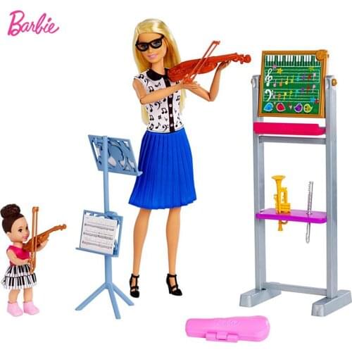 Original Barbie Music Teacher Princess American Dolls Baby Doll for Birthday Gift Girl Toys Boneca Juguetes for Children