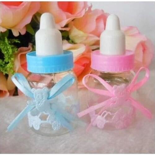 50pcs Bottle Candy Gift Box Baby Shower Baptism Christening Birthday Party Sweets Favors