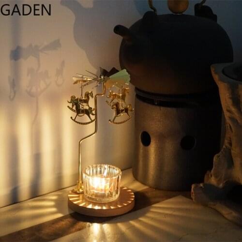 Carousel Candle Holder Romantic Candlelight Dinner Props Aromatherapy Candle Tray Decoration Gift Home Decoration Modern