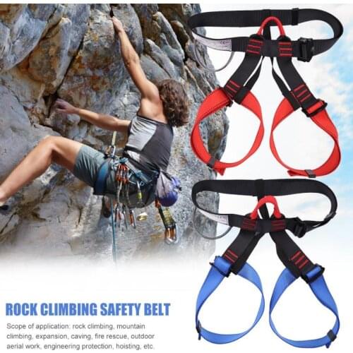 Outdoor Sports Belt Rock Climbing Harness Waist Support Professional Half Body Safety Belt Harness Aerial Survival Equipment