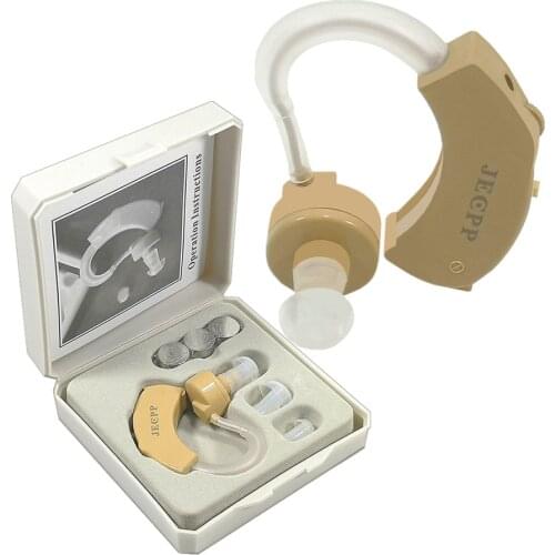 JECPP Hearing Aids Sound Amplifier Battery Powered In Ear Hearing Enhancement Device with Storage Case for Adults & Seniors