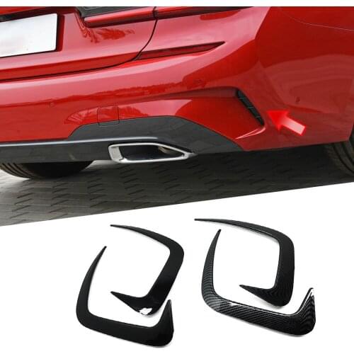 2pcs ABS Rear Bumper Side Splitter Wing Spoiler for BMW G20 G28 330i M Sport 2019 2020 2021 Fin Splitters Trim Accessories
