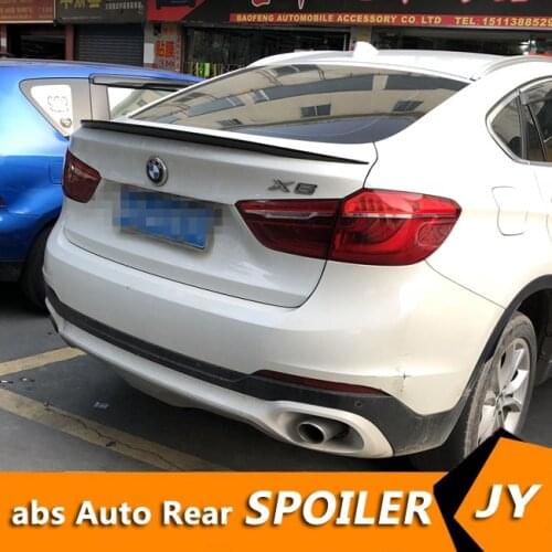 For BMW F16 X6 Spoiler 2015-2018 X6 F16 SPOILER High Quality ABS Material Car Rear Wing Primer Color Rear Spoiler