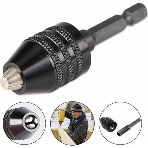 Keyless Drill Chuck Screwdriver Impact Driver Adapter 1/4 '' Hex Shank Drill Bit Tool For Dremel 4000 3000 Rotary Tool