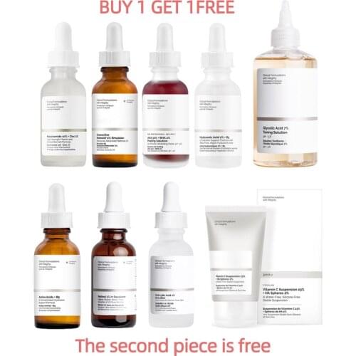 Face Serum AHA 30%+BHA 2% Peeling Solution Niacinamide Hyaluronic Acid Vitamin C Buffet Salicylic Caffeine Ordinary Skin Care