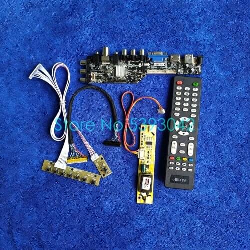 USB+VGA+AV drive board kit For LM200WD1/M200O1/MT200LW01/LTM200KT03/M200RW01 screen 1600*900 2CCFL LVDS 30-Pin DVB digital