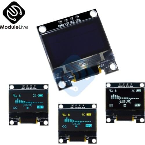 0.96 inch IIC Serial Yellow Blue OLED Display Module 128X64 I2C SSD1306 12864 LCD Screen Board GND VCC SCL SDA 0.96" for Arduino