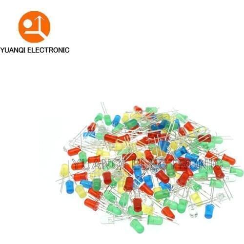 120pcs 6color X 20pcs 5mm LED Light Assorted Kit DIY LEDs Set White Yellow Red Green Blue Orange