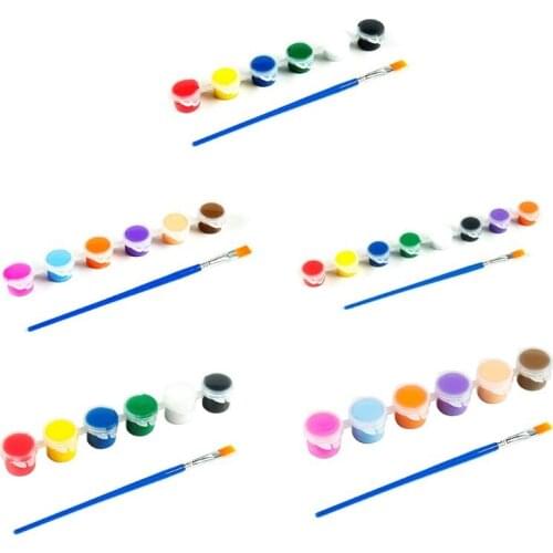 1 Set 3ml/5ml Hand-painted Acrylic Paint Children Safe Painting Pigments Kindergarten DIY Art Graffiti Pigment Set
