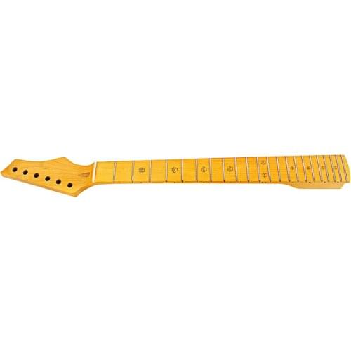 1pc Unifinished Electric Guitar Neck Maple 22 Fret Bolt On Footprints Dots
