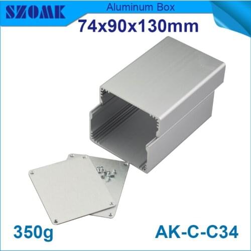 10 pcs/lot aluminium extrusion enclosure in silver color 69x80MM housing for pcb extruded aluminum enclosure for LED sensor