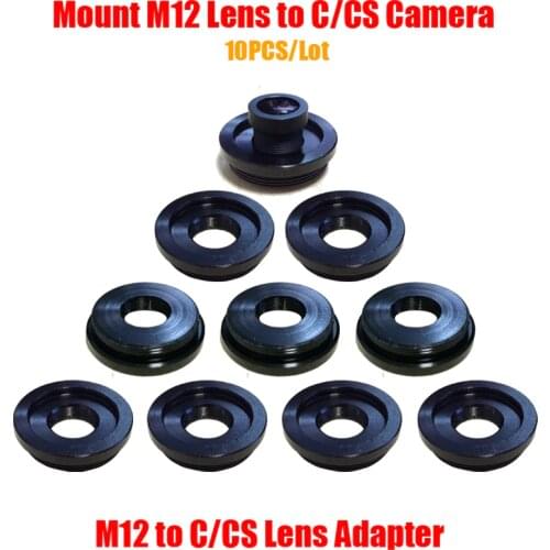 10PCS/Lot Metal M12/CS Thread Lens Mount Adapter Zinc Alloy M12 to C CS Mount Adaptor Converter Ring for Security CCTV Camera