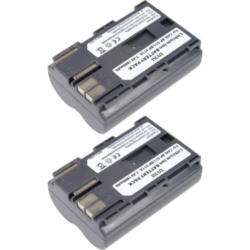 2Pcs/lot 7.4V 1.8Ah BP-511A Batteries BP 511A BP511 A 511 Camera Battery For Canon EOS 300D 10D 20D 30D 40D 50D D30 D60 5D G6