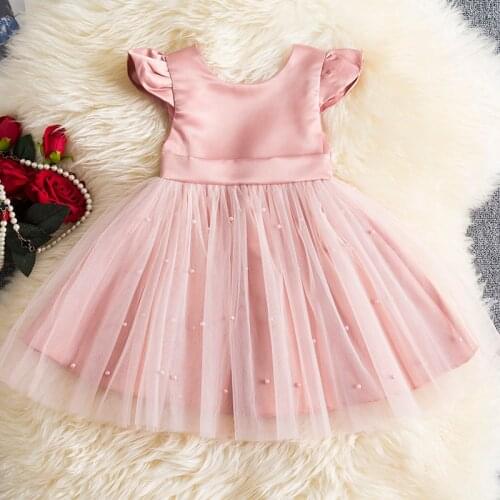 2021 Girls Baby Summer Dress Wedding Birthday Party Fluffy Lace Dress 1-5 Y Toddler Dress Elegant Tutu Vestidos Kids Clothes