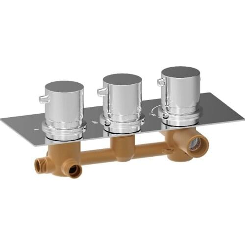 3 Function Brass Thermostatic Mixing Valve, Adjust the Mixing Water Temperature Thermostatic mixer valve BF998