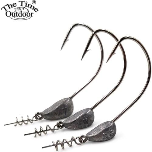 5Pcs/Lot Tumbler Jig head Hooks 3.5g 5g 7g 10g 15g 21g Jighead Worm Bait Hook For Soft Lure Bass Fishing Equipment