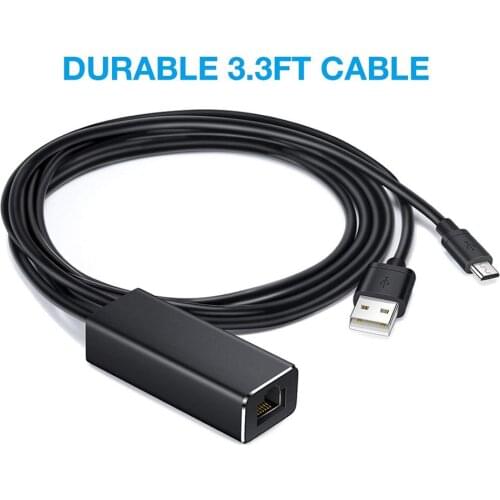 Micro USB to RJ45 Ethernet Adapter for TV Stick 480Mbps LAN Network Card