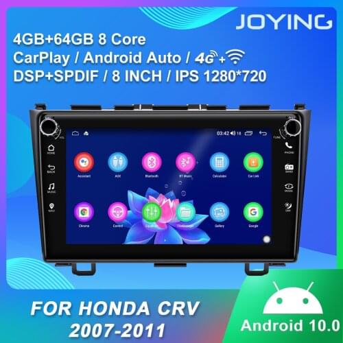 Joying Android Car Radio Stereo 8” Car Multimedia Player Car Intelligent System CarPlay For Honda CRV 2007-2011 Wireless Carplay