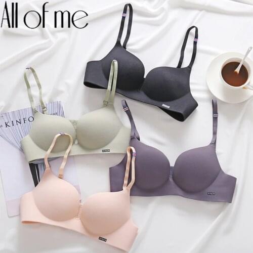 Sexy Women Bra Seamless Female Lingerie Push Up Bras Wireless Intimates Underwear Solid Color Adjustable Bralette Ladies A/B Cup