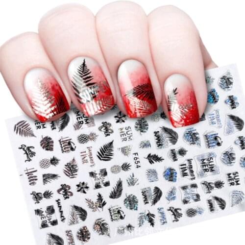 Foil For Nails Set Simple Lines Leaves Geometry Nail Sticker Nail Art Kit Stickers For Nails Nail Foil Nail Stickers Decoration