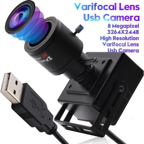 SONY IMX179 8MP high resolution 3264X2448 Mjpeg@15fps 2.8-12mm varifocal lens video CCTV surveillance camera module USB