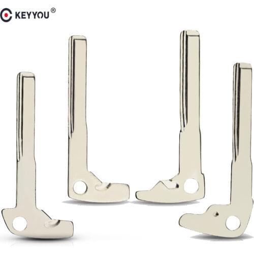 KEYYOU High Quality Blank Remote Key Replacement Uncut Blade Insert For Mercedes Benz BGA Smart Chrome Car Uncut Key Blade