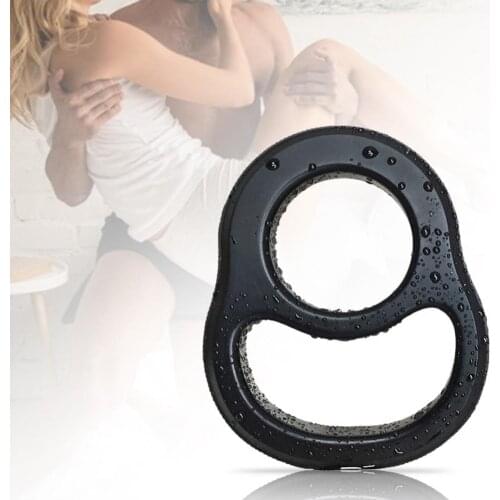 OLO Cock Ring Lock Fine Ring Silicone Double Ring Male Delay Couple Sex Toys Elastic Penis Ring Sex Toy For Men