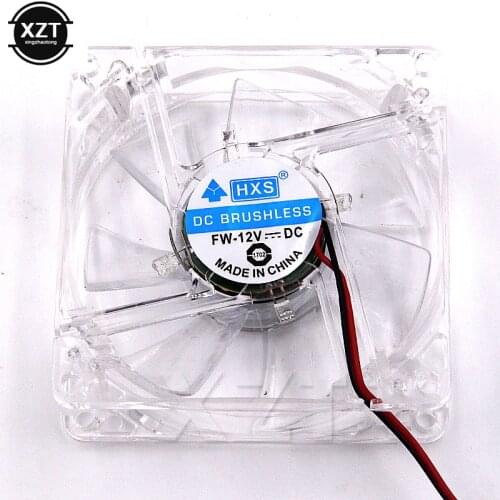 PC Computer 80mm Cooling Fan 8cm Silent DC 12V LED Luminous Chassis Molex 4D Plug Axial Fan with 4ea led 8025