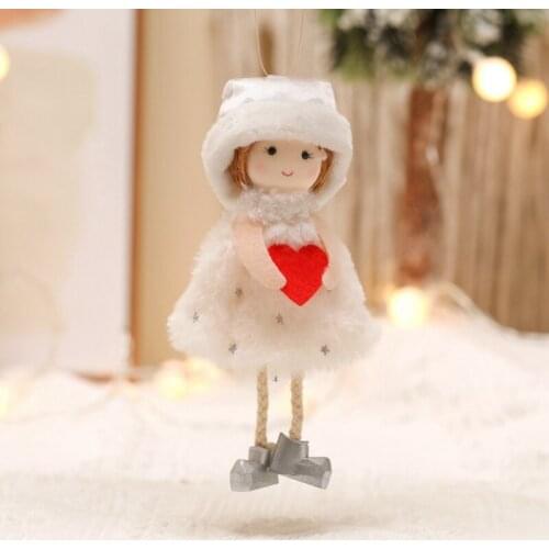 Mothers Day Valentines Day Red Heart Top Hat Doll Cute Girl Doll High Quality Fabric Mother Holiday Gift Pendant