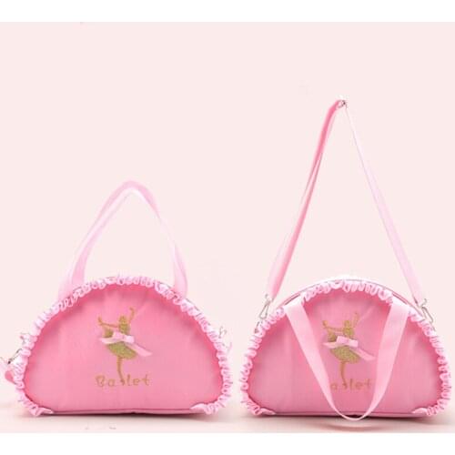 Fashion Children Embroidered Bag Girls Ballet Dance Bag Large Capacity Pink Lovely Handbag For Kids High Quality