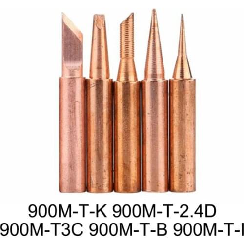 5-10pcs Soldering Iron Pure Copper 900M Soldering Iron Head Set Inside