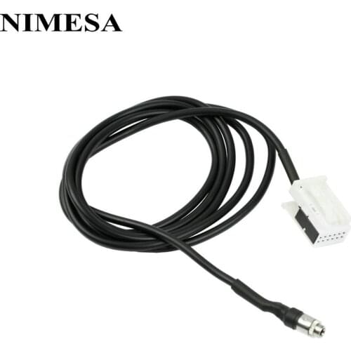 NIMESA 3.5mm Car AUX Adapter Audio Cable RD4 RD43 AUX Cable For Peugeot 307 308 407 408 507 Citroen C2 C5 C4