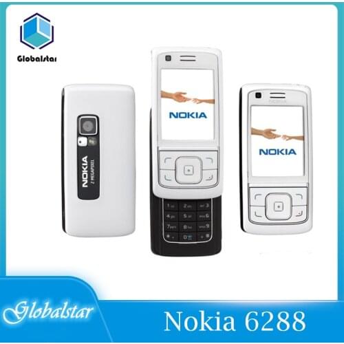 Nokia 6288 refurbished Original Unlocked 6288 Slide phone 2.2 ' inch GSM 3G mobile phone with Bluetooth FM Radio free shipping