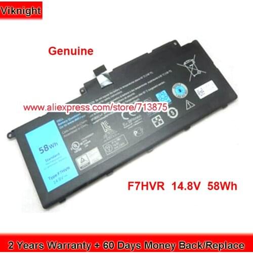 Genuine T2T3J F7HVR Laptop Battery for Dell 15BR-1648T 15R 5545 INS15PD-2748B Inspiron 7437 N7746 M5545D-1828S 14.8V 58Wh