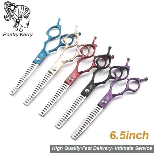 6.5 inch pet grooming kit hairdressing scissors five-color dog Thinning Scissors Fish bone Teeth Cut hair care & styling