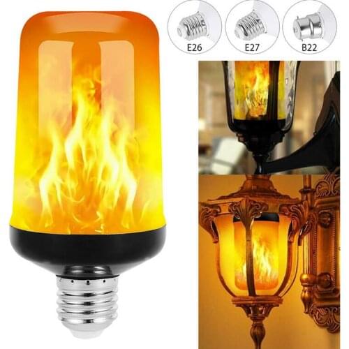 Flame Light Bulbs, E27 Base LED Flame Effect Light, Flickering Fire Lamp Bulbs, Indoor Outdoor Decorative Lights Garden Party